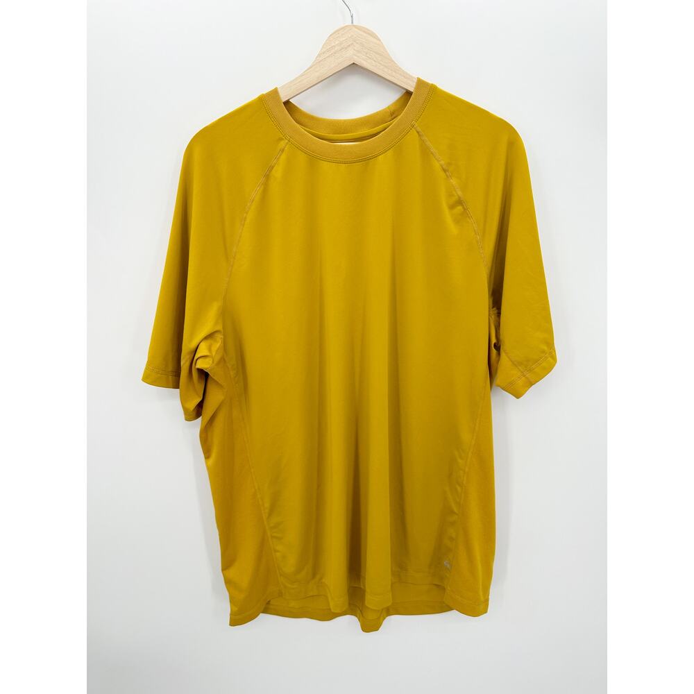 REI Mustard Yellow‎ Short Sleeve T-Shirt Lightweight Breathable Men XL Outdoors